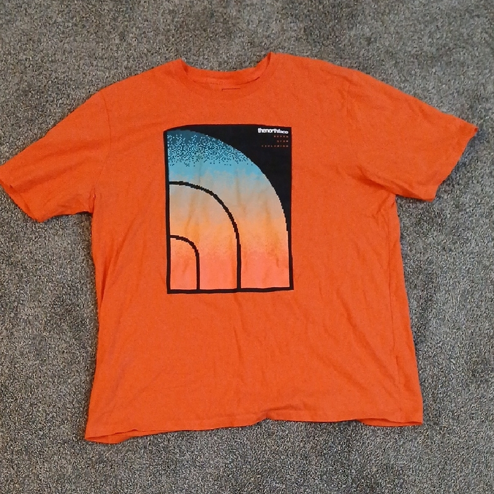 The North Face Orange Tee with Graphic Design